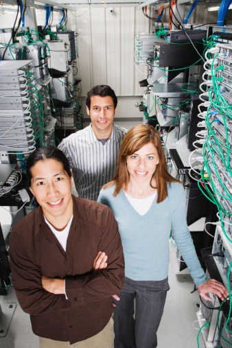 Computer Technicians in Server Room