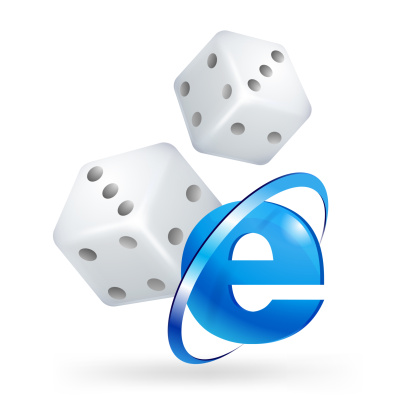Illustration of dice and 'e' symbol