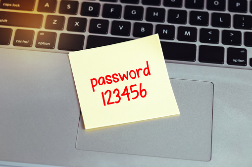 Easy Password Concept on Laptop