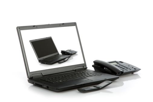 Laptop mobile and stationary phone