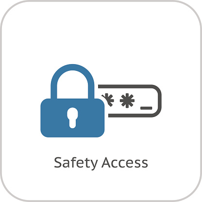 Safety Access and Password Protection Icon.