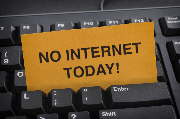 No Internet for Today! Internet addiction concept.